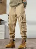 Męskie spodnie wiosna lato multi-kieszeni mężczyźni luźne hopowe koreańskie proste, swobodne worki streetwearne spodnie