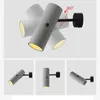 Wall Lamp Modern Cement Industrial Art Living Room Bedroom Bedside Sconce Staircase Hallway Rotatable Spotlight LED Lights