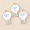 Charms 10pcs 12 20mm Enamel Inventor Smart Lighting Bulb Charm For DIY Earrings Bracelet Necklace Accessories Pendant Jewelry Making