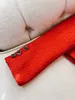 2024 Sprężyna czerwona stała Kolor Tweed Kurtka Długie rękaw okrągły szyja podwójne kieszenie na pojedyncze kurtki z Pojedyncza Krótka warstwowa jeździe J3D181301