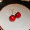 Dangle Earrings Arrival Drop Metal Trendy Round Women Cherry Fashion Ins Style Cute Red Simple Female Jewelry