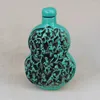Bottles Chinese Handwork Turquoise Carved Monkey Lucky Snuff