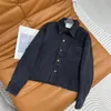 Дизайнерские мужские куртки 2023, осеннее новое черное джинсовое пальто с буквенным принтом, верх CF8M