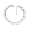 Halsband örhängen uppsättning 2023 zaa lyxig kristall imitation pärla choker för kvinnor mode hals smycken bröllop fest tröja krage
