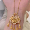 Pendentif Colliers Original Lumière Luxe Riche Propice Gland Lotus Golden Spot Perceuse Cadeau Exquis Pour Petite Amie Femme