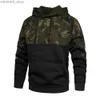 Tactical Jackets Męskie Armia Zielone mężczyźni Wojskowe Kamuflaże Bluzy swobodne jesienne zimowe bluzy z kapturem męskie bluzy Hip Hop Pullover TrackSl231218