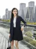 Women's Suits Blazers Vestido deHigh Quality Fabric Fall Winter Women Uniform Designs Business Ladies Office With Long Windbreaker 231218