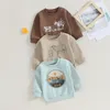 Pullover FOCUSNORM 0 4Y Herbst Kleinkind Baby Jungen Mädchen Western T Shirts Kuh Vieh Druck Langarm Sweatshirt Tops 231218