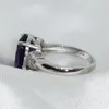 Anneaux de mariage MeiBaPJ naturel améthyste pierre précieuse mode Ellipse Simple anneau pour les femmes réel 925 en argent Sterling Fine charme bijoux 231218