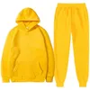 Taktiska jackor unisex bomullsfleece stickning set utomhus sport hoodies tröja pants passar huva sportkläder s-3xl höst vinter 2 pcSL231218