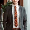 Bow Ties Animal Print Tie Orange Tiger Strip Wedding Party Neck Men Elegant Necktie Accessories Quality Custom Collar