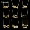 Pendentifs Colliers Atoztide personnalisé personnalisé 2 noms pendentif collier pour femmes en acier inoxydable pierre coeur mode noël bijoux cadeau L231218