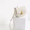 Sacos da noite 2023 bolsa feminina ombro único crossbody pequeno couro genuíno meio redondo sela