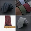 Neck Ties Neck Ties Original High Quality Solid Cotton Handmade Wool Men Necktie Striped Narrow Collar Slim Cashmere Casual Tie Access Dhedr