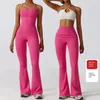 Tute da donna Pagliaccetti Set da yoga Tute da yoga Tuta da donna Pagliaccetti da allenamento Abbigliamento sportivo Set da palestra Abbigliamento da allenamento per donna Pantaloni svasati 231216