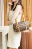 Top quality luxury handbag clutch designer brown flower underarm bag Womens lady shoulder bags Genuine Leather tote cross body travel bags