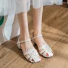 Sandalen 2023 Zomer Vrouwen Romeinse Stijl Mode Ontwerp Feest- En Werkkleding Dames Casual Schoenen Hoge Hak Grote Maat 41-43