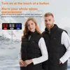 Men's Vests Heated Vest USB Intelligent Dual Control Switch 91121 Zone Hunting Winter Men''s Warm M26 231218