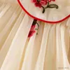 Robes de fille Filles d'été robes florales pour enfants vêtements princesse robe de soirée à manches courtes en mousseline de soie enfants adolescents Costumes 4-8-12 ans