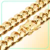Luxo 18k banhado a ouro colares correntes grossas de ouro alto polido miami cubana link colar masculino punk curb chain moda colares7928912