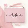 Cosmetic Bags Custom Name Handbag Women's Travel Organizer Makeup Bag Student Stationery Supplies Pencil Case Canvas Pouch Purse