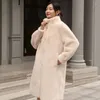 Women's Fur Snow Outerwear Coat Mink Luxury Women Autumn/Winter Selling Knee Length Long Jacket Standing Collar Clothes