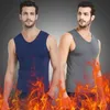 Intimo termico da uomo 3 pezzi Intimo termico da uomo Intimo termico senza maniche da uomo invernale Plus T-shirt con scollo a V imbottita in velluto Slim Thermo Shirt Warmer 231218