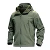 Jaquetas táticas Mens Jaqueta Tática Caminhadas Tubarão Pele Soft Shell Roupas Windbreaker Flight Pilot Hood Militar Fleece Field Jacket PantsL231218