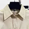 Women's Vests designer 2023 Autumn New Dark Pattern Jacquard Label Flip Collar Sleeveless Tank Top Shirt Fashion Can OUEL