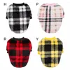 Dog Apparel Pet Fleece Autumn And Winter Thickened Plaid Casual Simple Warm Clothes Vest No Air Leakage