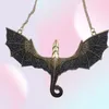 Punk rétro gothique bijoux Antique noir or Dragon pendentif collier Vintage ptérosaure charme collier femmes homme cadeau Drop Ship15945578899