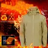 Giacche tattiche Autunno Inverno Giacche tattiche Elastico Uomo Pile Tute impermeabili Pesca Caldo Escursionismo Tute da campeggio Set Cappotto con cappuccio S-5XLL231218