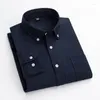 Camisas casuais masculinas moda algodão manga comprida para homens oxford listrado xadrez tops slim fit camisa formal branco preto roupas de escritório