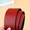 Ceinture en cuir véritable pour femmes, couleur noir et rouge, largeur 7cm, classique, or, grande boucle lisse, 3044