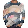 Men's T Shirts Shirt O-Neck Apparel Outdoor Clothing Long Sleeve Print Fashion Designer Vintage For Men Ropa Hombre