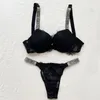 Set vs Bras Push Up Bh Set spets och trosor sexiga kvinnors broderier Deep v Lingerie Godkvalitet Pretty Underwear 489