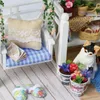 Other Toys Kitten Mini Doll House Model Building Kit Assembled Home Creative Room Bedroom Decoration with Furniture DIY Ha 231218