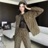 Women's Jackets Designer Designer Netizen 2023 Spring New Denim FF Jacquard Letter Hot Diamond Lapel Jacket Coat For Men And Women Couple