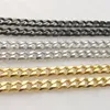 Lot 5meter in bulk 5MM black silver gold stainless steel Curb Link Chain findings jewelry marking DIY necklace bracelet317M