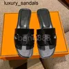 Orans sandaler kvinnor tofflor 7a äkta läder oran paris fårskinn lyx