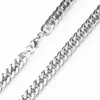 6 8 10 12 14mm wide Stainless Steel Cuban Miami Chains Necklaces Big Heavy Flat Link Chain for Men Hip Hop Rock jewelry 24 259C