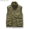 Vestes tactiques hiver hommes gilet militaire épais cachemire gilet Multi poches polaire Cargo veste sans manches pour MaleL231218