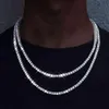 2021 Fashion 1 rad strasshalsband Herr Hip Hop Rap Singer Ice Tennis Chain Shiny Women's Necklace275s