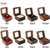 Jewelry Pouches Wooden Box Lover Ring Display Engagement Wedding Couples Storage Holder Anniversary Love Gift