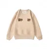 Enfants Automne Hiver Sweatshirts Designer Solide Couleur Marque Ours À Capuche Pour Filles Garçons Jeunesse Top Manteau Extérieur Swerters Vêtements SDLX Luckinacc