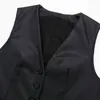 Colete feminino colete outono moda preto couro sem mangas jaquetas vintage casacos cardigan colete streetwear roupas femininas 2023 231218