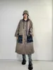 Trench da donna 2024 Donna allentata stampata con cappuccio Primavera Autunno Stile artistico Manica lunga Denim Moda coreana Giacca a vento