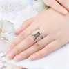 Bröllopsringar Hutang 1.99CT Smoky Quartz Women's Ring Natural Gemstone Solid 925 Sterling Silver Rings Fine SMEEXCHITY UNICE Fashion Design Gift 231218