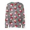 Herren T-Shirts Weihnachten Schneemann bedruckt langärmelig Scrubs Arbeitskleidung mit Tasche Male Seelve Basic Uniform Tops