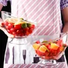 Ensembles de vaisselle Bol en plastique Salade diagonale Mini conteneurs Verre Désert PP Trifle multifonction